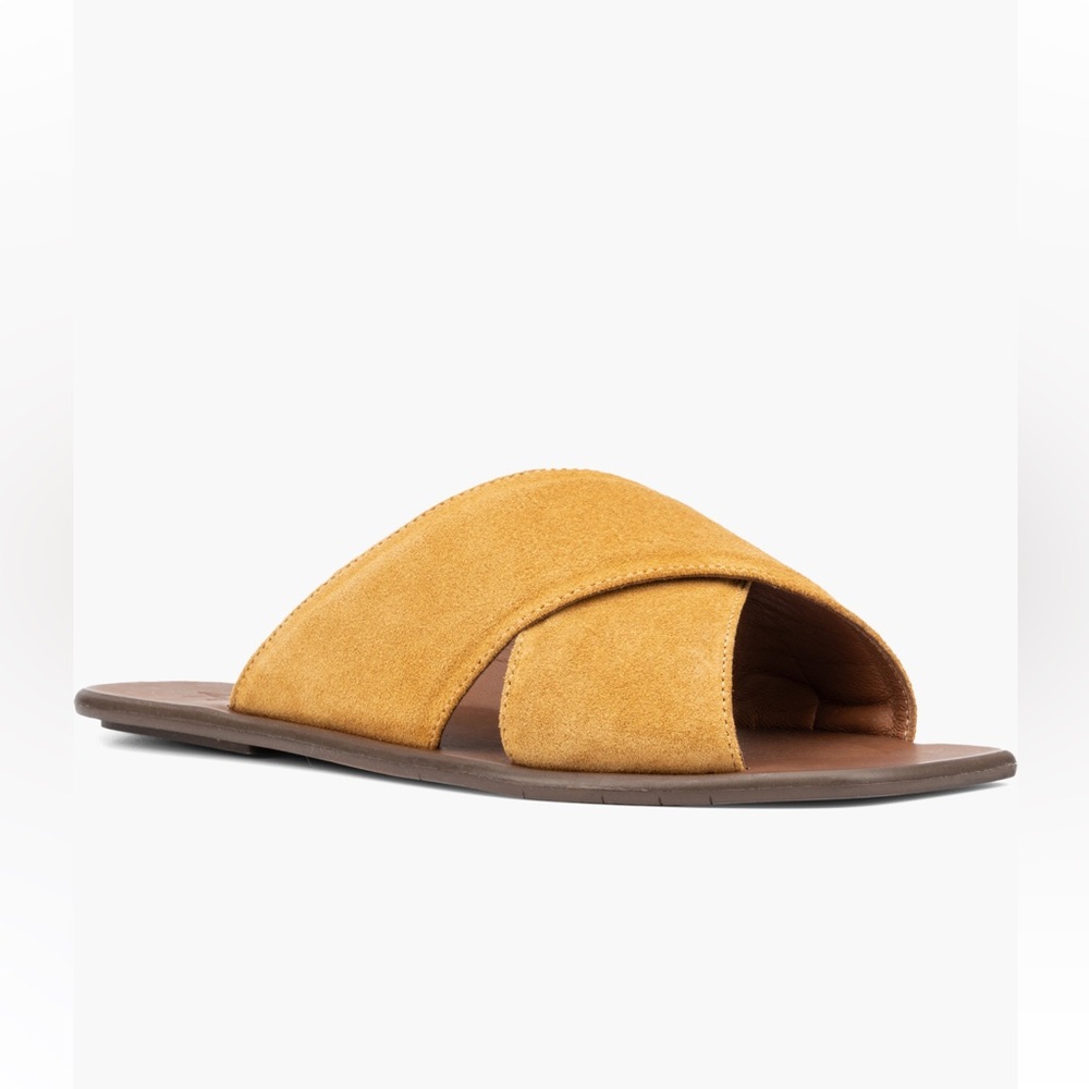 Aquatalia Sandal Britt Water Repellent 100% Leather Slide  (🌾 wheat )